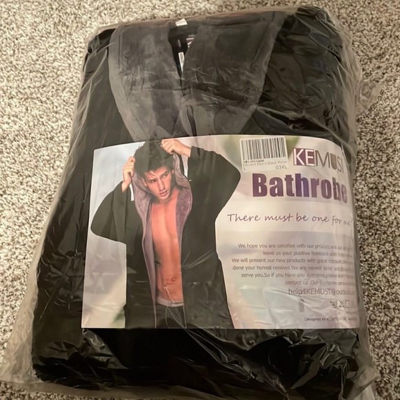 Amazon Other - Men’s Bathrobes from Amazon, black/grey, size L & XL